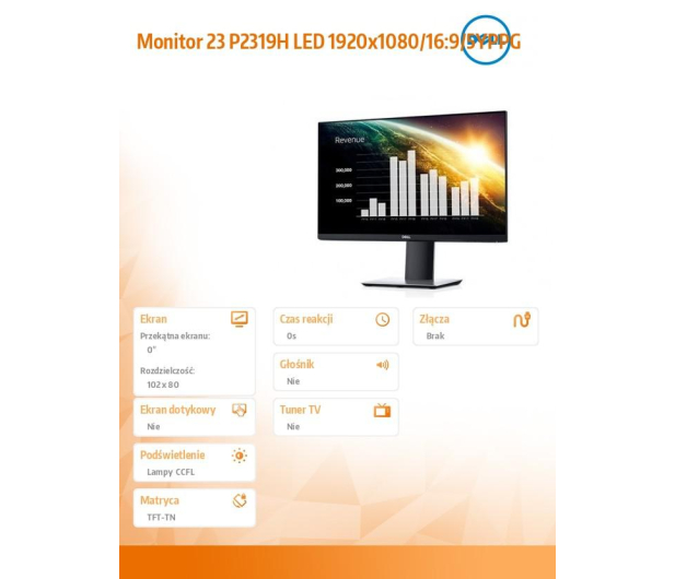 Dell P2319H/5Y - 1047811 - zdjęcie 2
